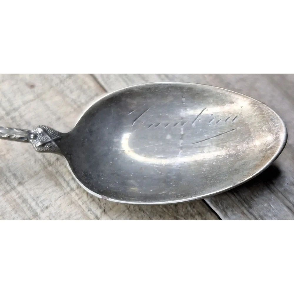Vintage Cambrai France Souvenir Spoon Double Headed‎ Eagle Crest Heraldic